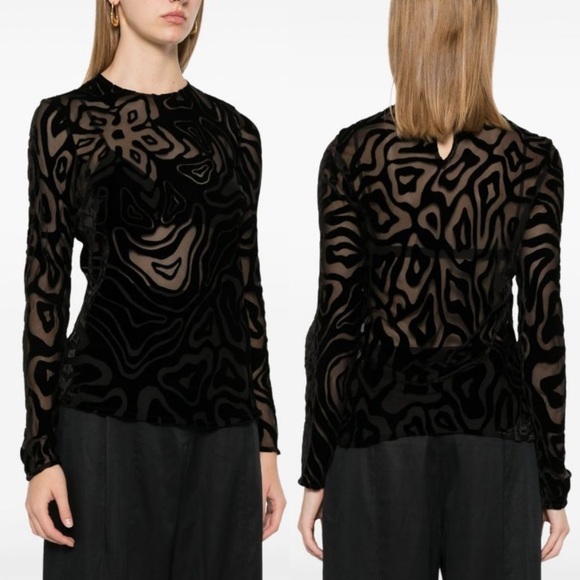 ULLA JOHNSON QUINN BLOUSE NOIR - Picture 2 of 7